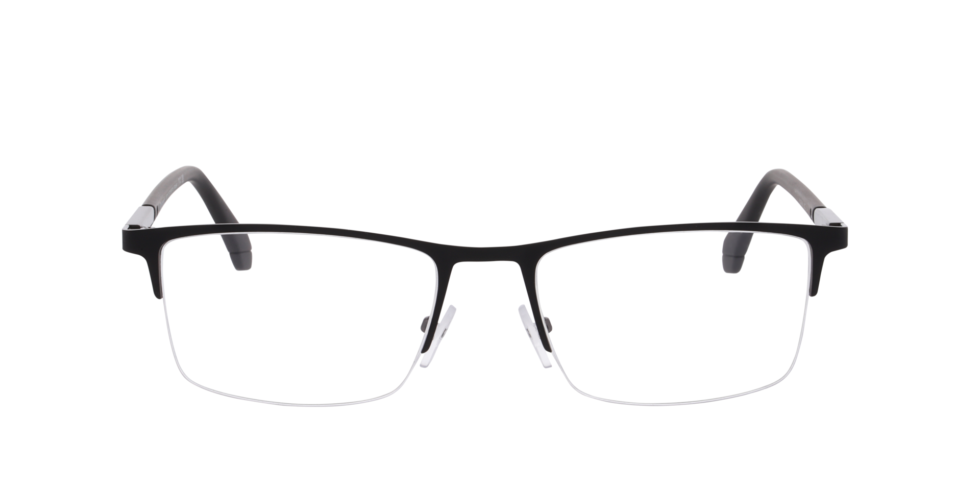 PLD D599 Black MetalEyeglass Frames for Glasses Direct, Front View