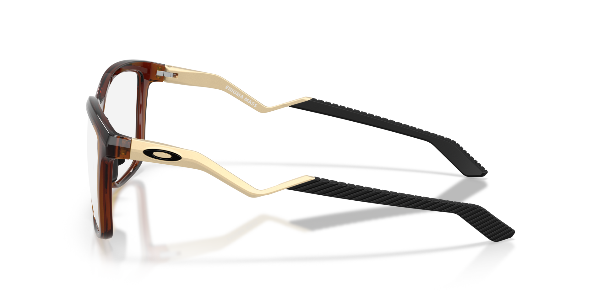 Kylian Mbappé Signature Series Enigma Mass Dark Amber PlasticEyeglass Frames for Glasses Direct, Side View