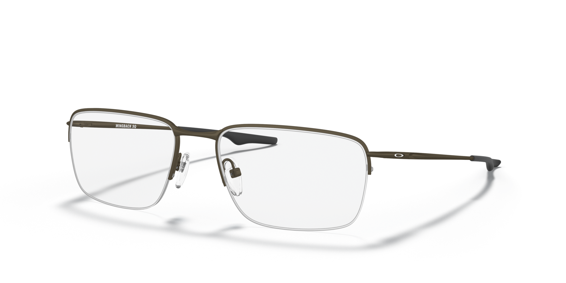 Wingback SQ Pewter TitaniumEyeglass Frames for Glasses Direct, Angle View