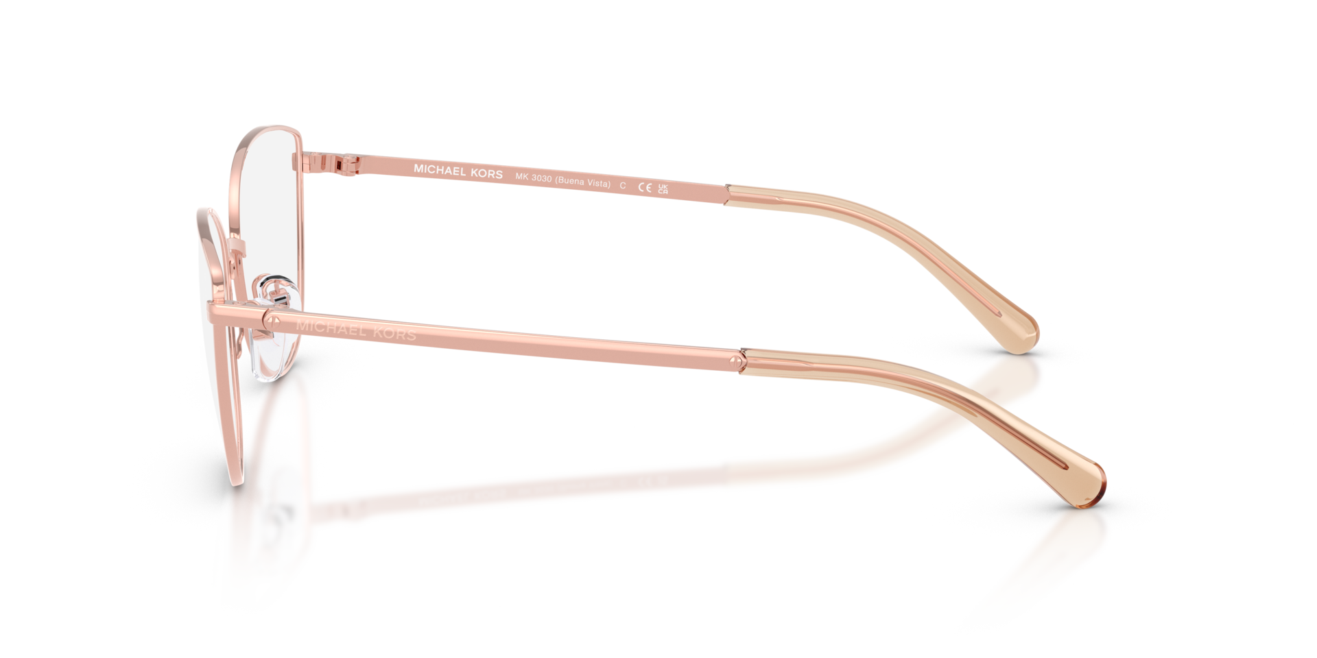 MK3030 Rose Gold MetalEyeglass Frames for Glasses Direct, Side View