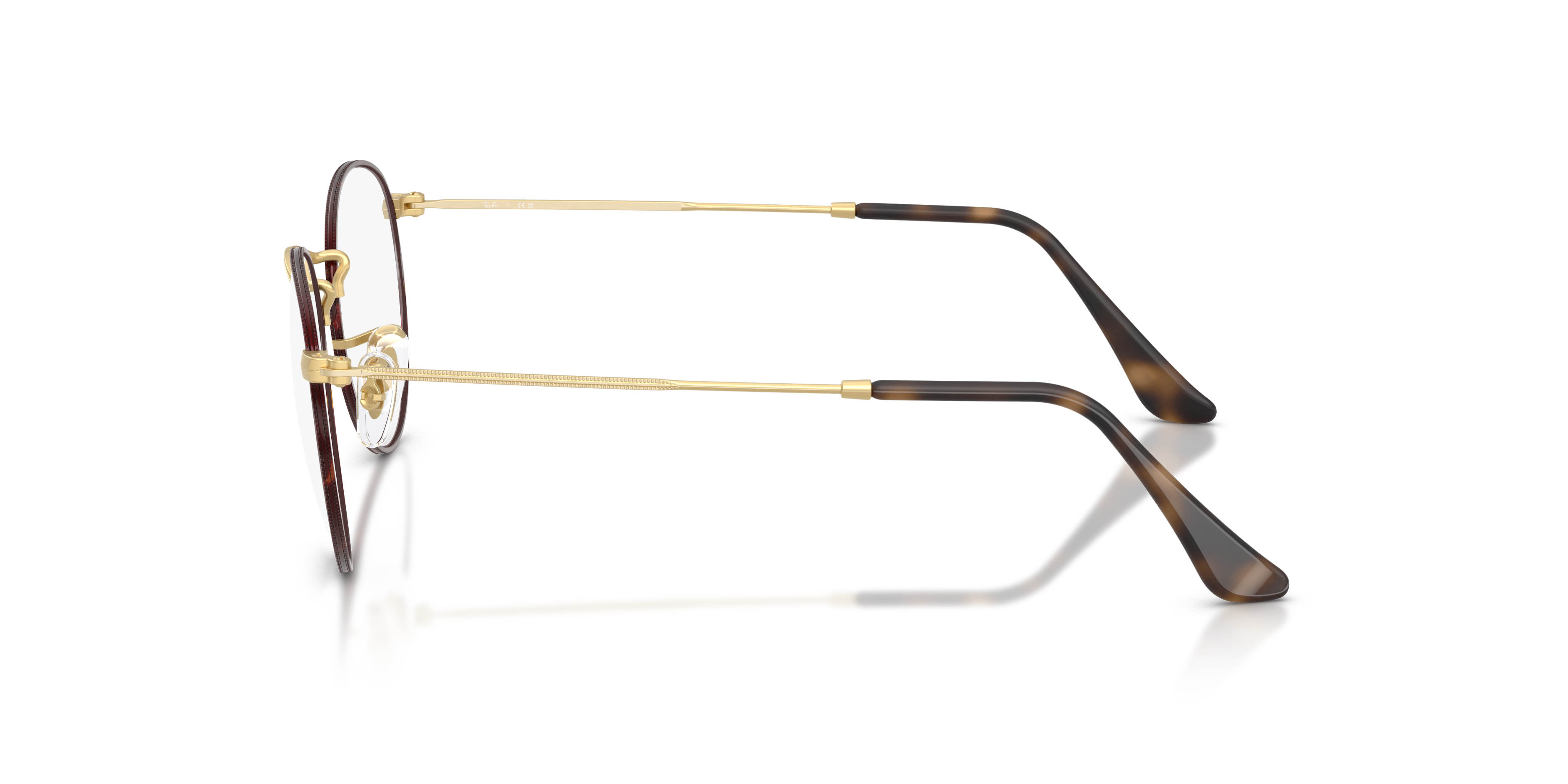 RB3447V Matte Havana On Matte Arista Gold MetalEyeglass Frames for Glasses Direct, Side View