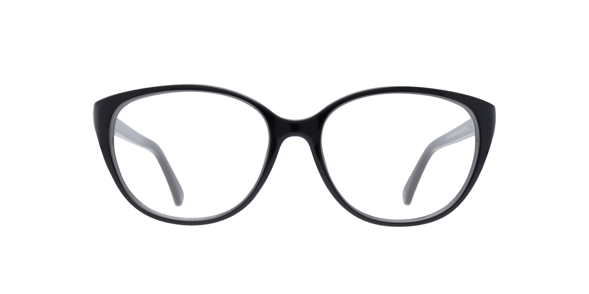 Dawn Shiny Black PlasticEyeglass Frames for Glasses Direct, Front View