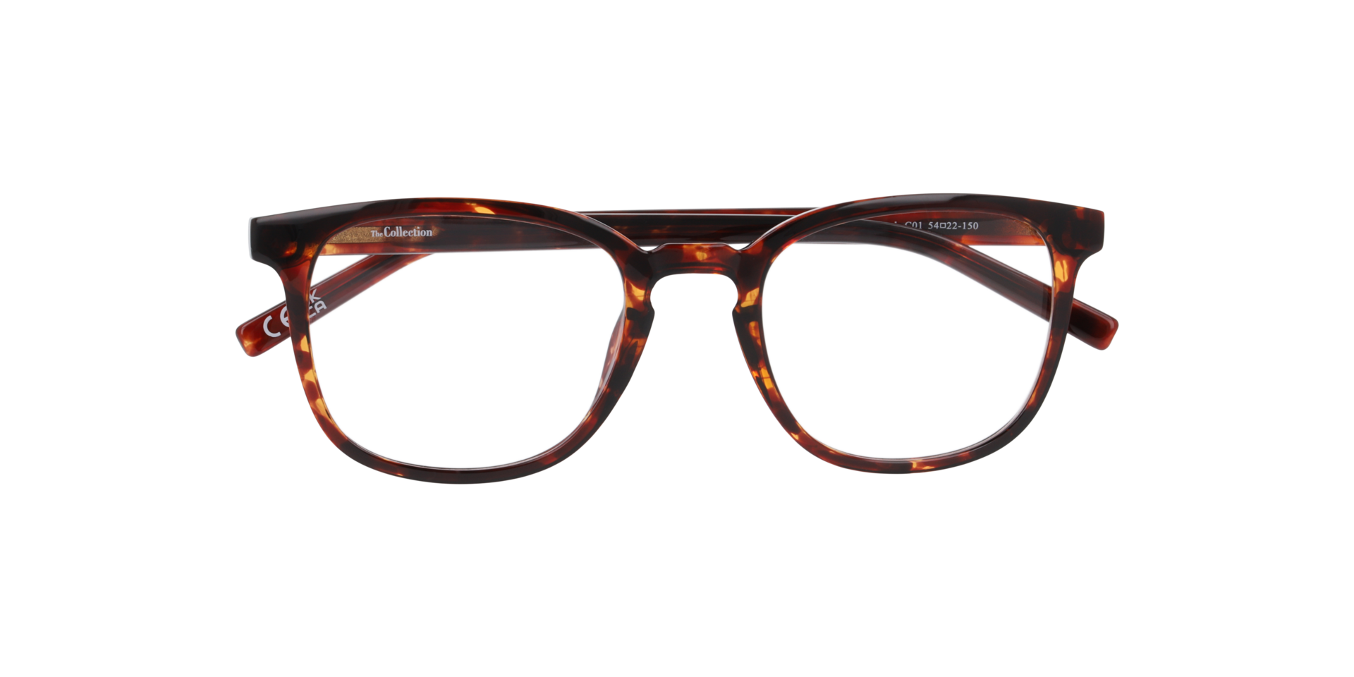 Micah Havana Brown PlasticEyeglass Frames for Glasses Direct, Closed View