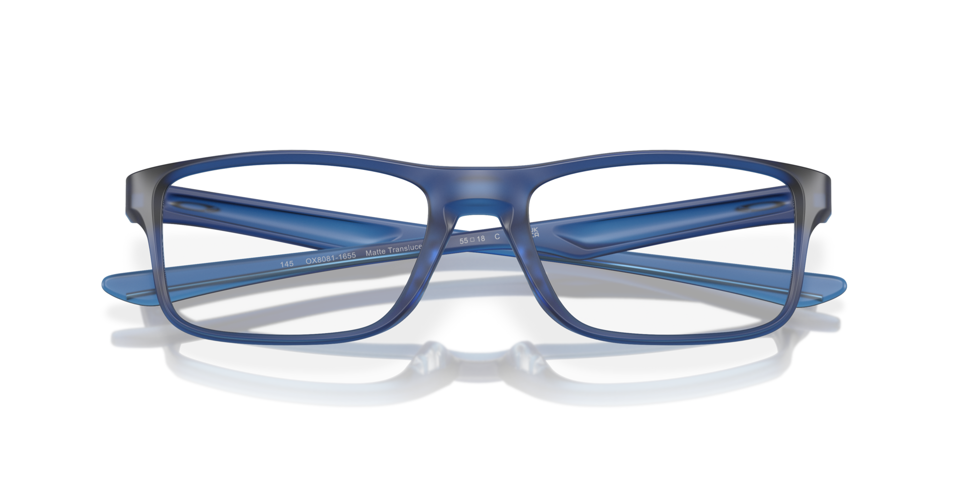 Plank 2.0 Matte Translucent Blue PlasticSunglass Frames for Glasses Direct, Closed View