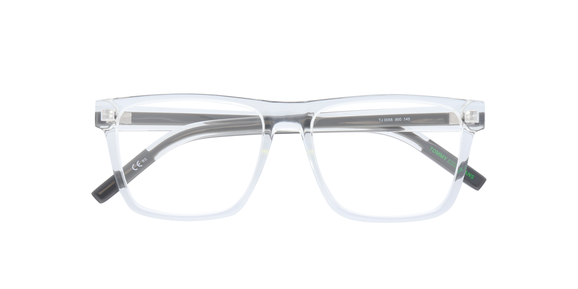 TJ 0058 Clear PlasticEyeglass Frames for Glasses Direct, Closed View