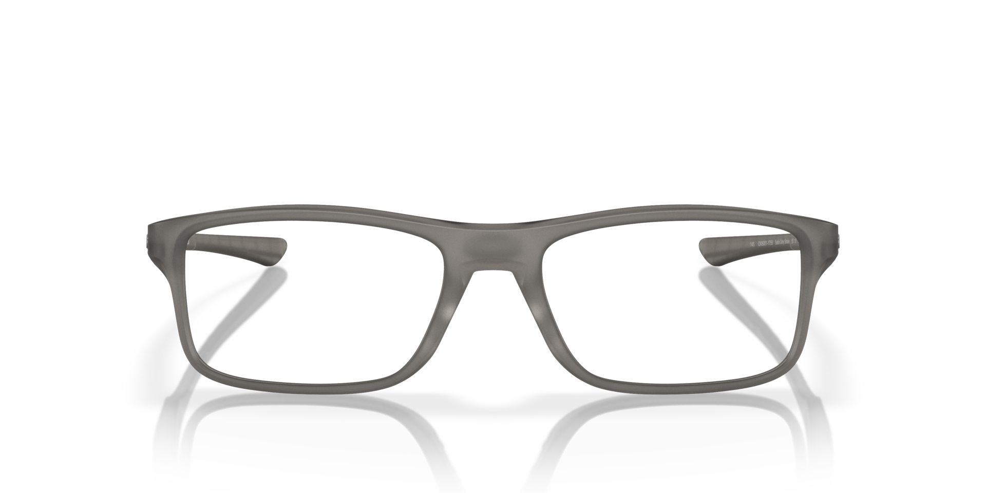Plank 2.0 Satin Grey Smoke PlasticEyeglass Frames for Glasses Direct, Front View