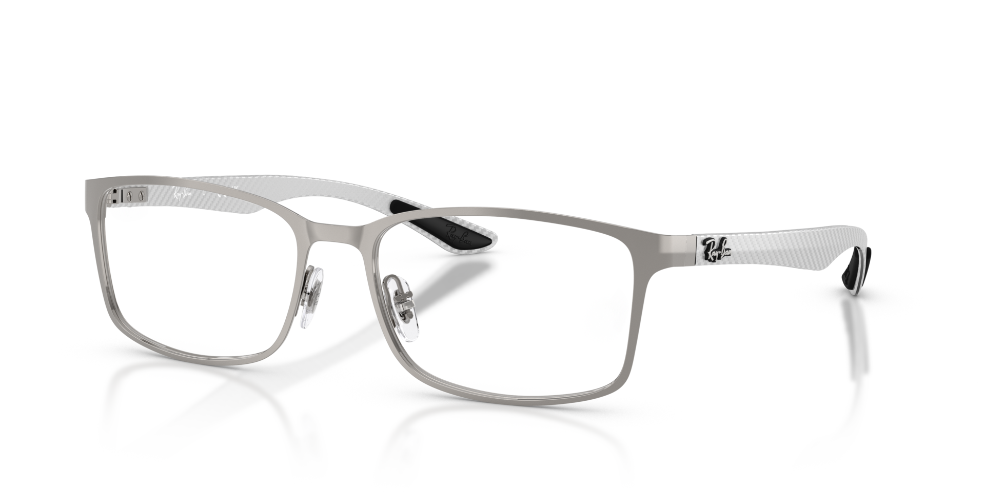 RB8424 Optics Gunmetal MetalEyeglass Frames for Glasses Direct, Angle View