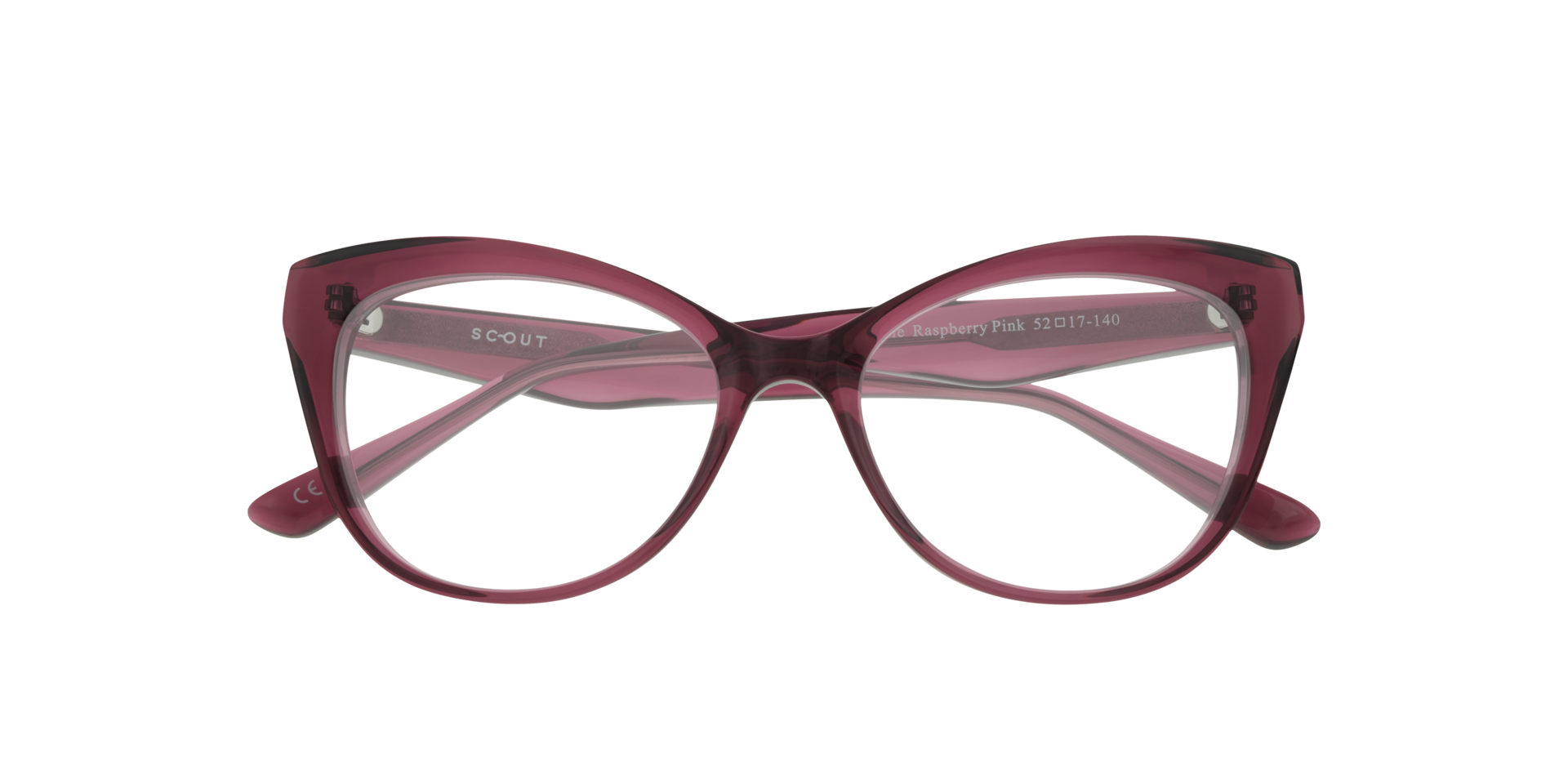 Kirstie Raspberry Pink AcetateEyeglass Frames for Glasses Direct, Closed View