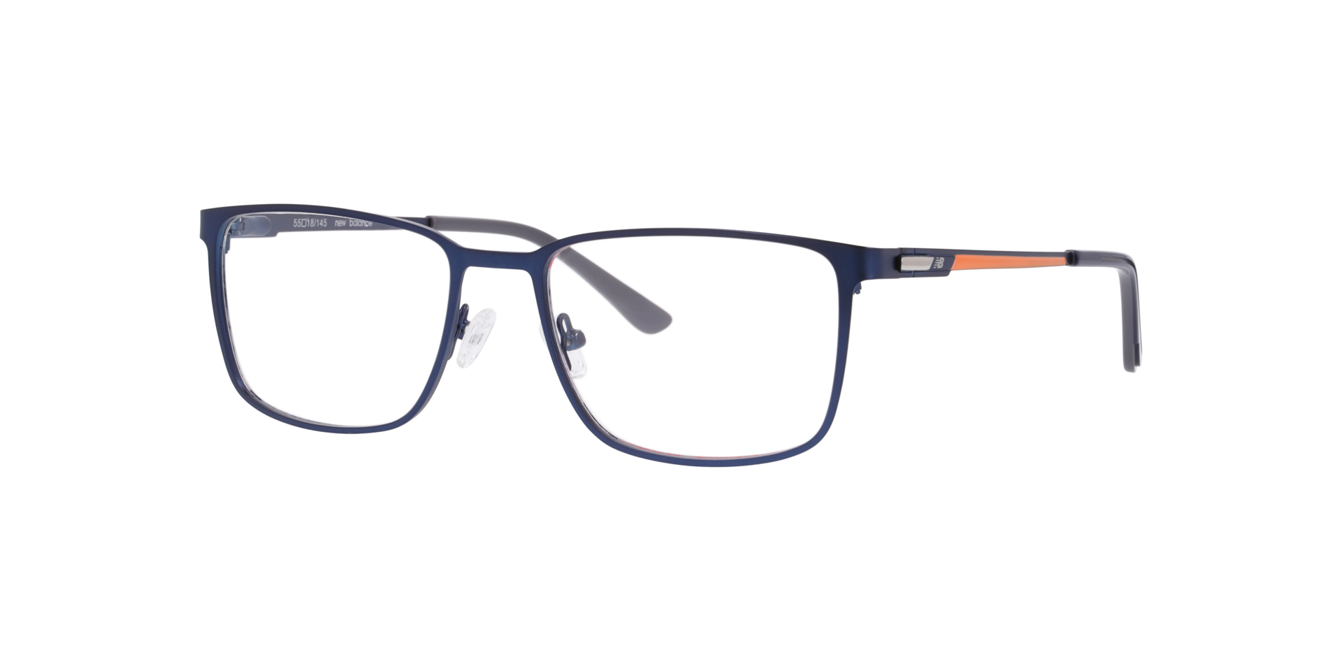 Nb4186 Blue Matte MetalEyeglass Frames for Glasses Direct, Angle View