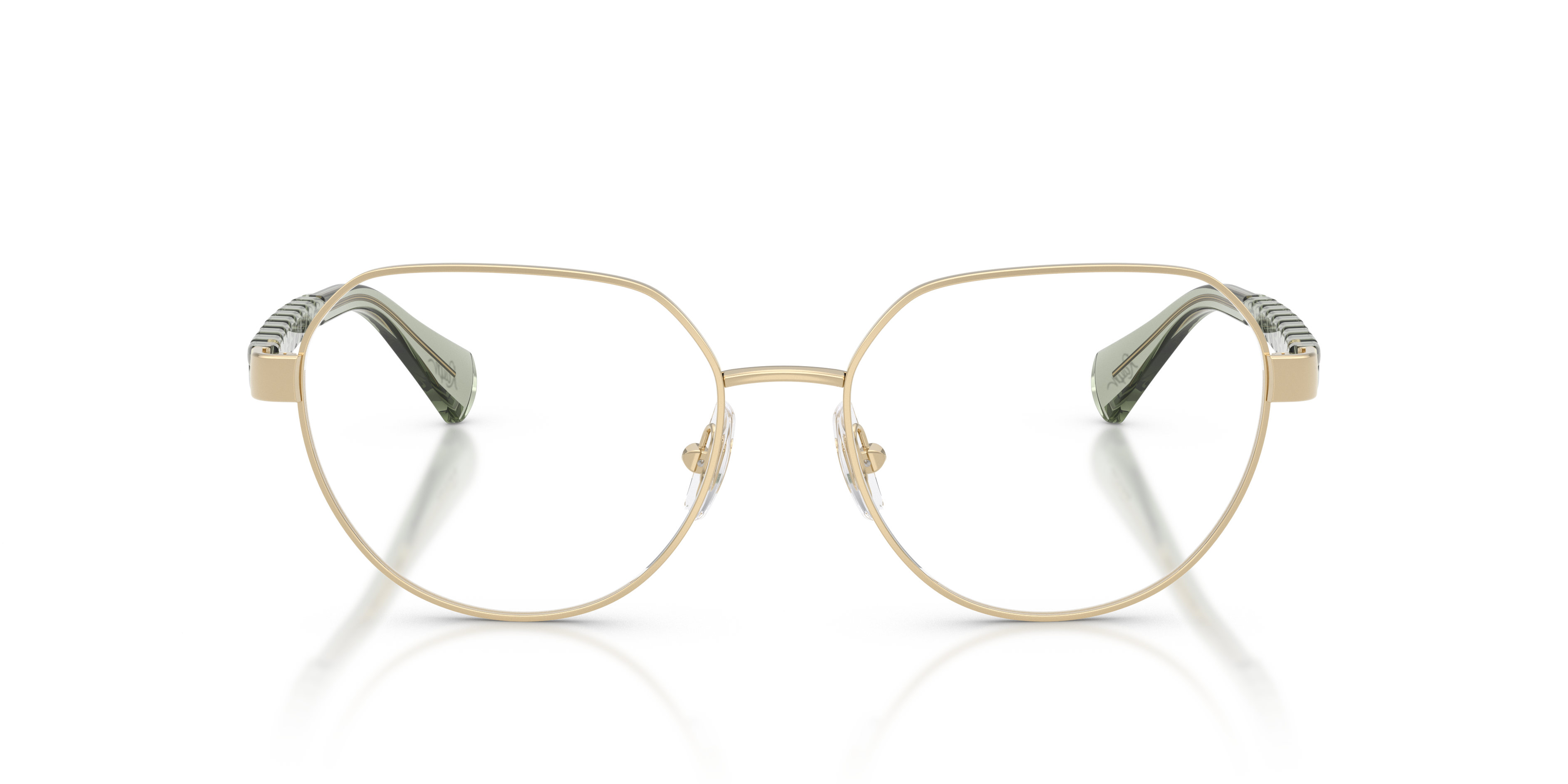 RA6065 Shiny Pale Gold MetalEyeglass Frames for Glasses Direct, Front View