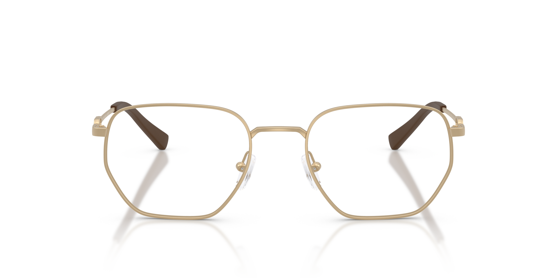 AX1074 Matte Pale Gold MetalEyeglass Frames for Glasses Direct, Front View