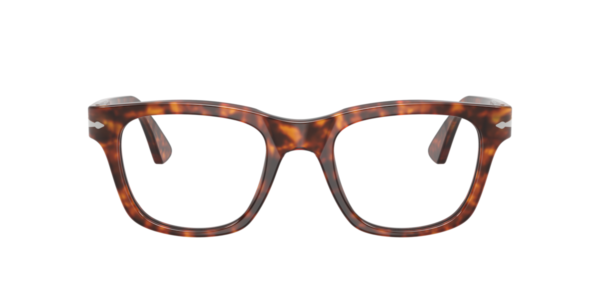 Persol Unisex Havana Square Acetate Eyeglasses Online - Full Rim - Po3389v