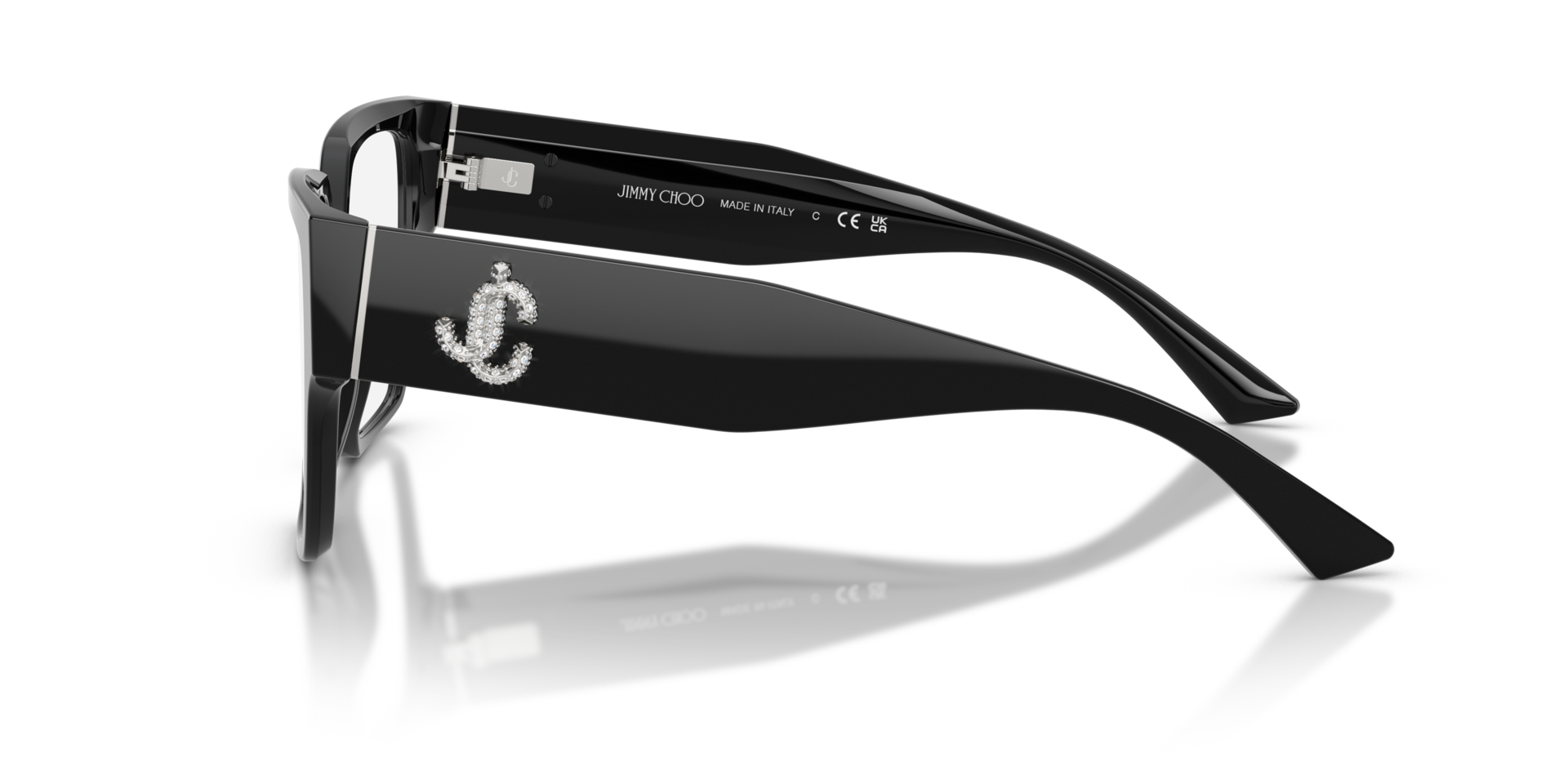 JC3032B Black AcetateEyeglass Frames for Glasses Direct, Side View