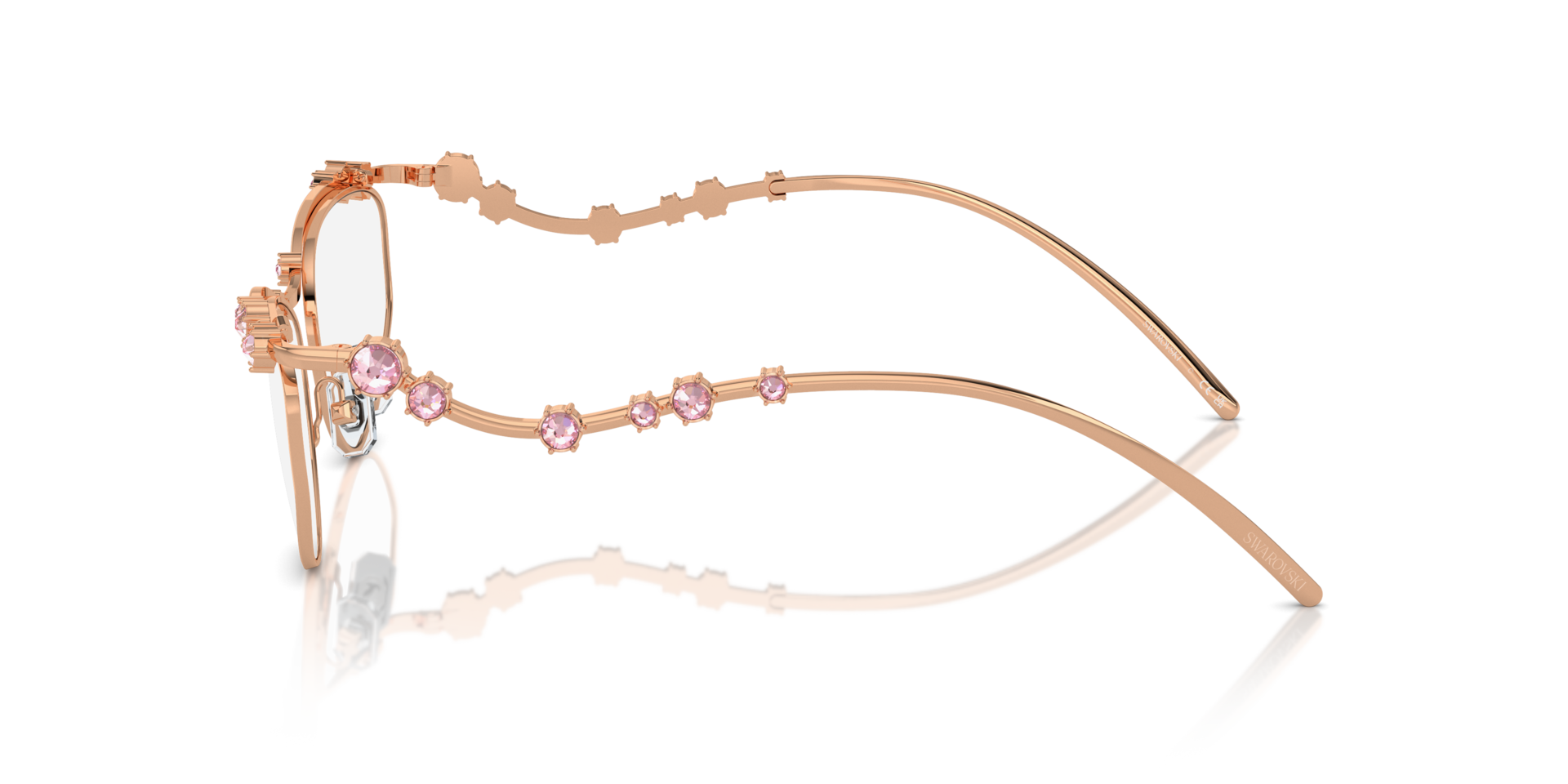 SK1015 Rose Gold MetalEyeglass Frames for Glasses Direct, Side View