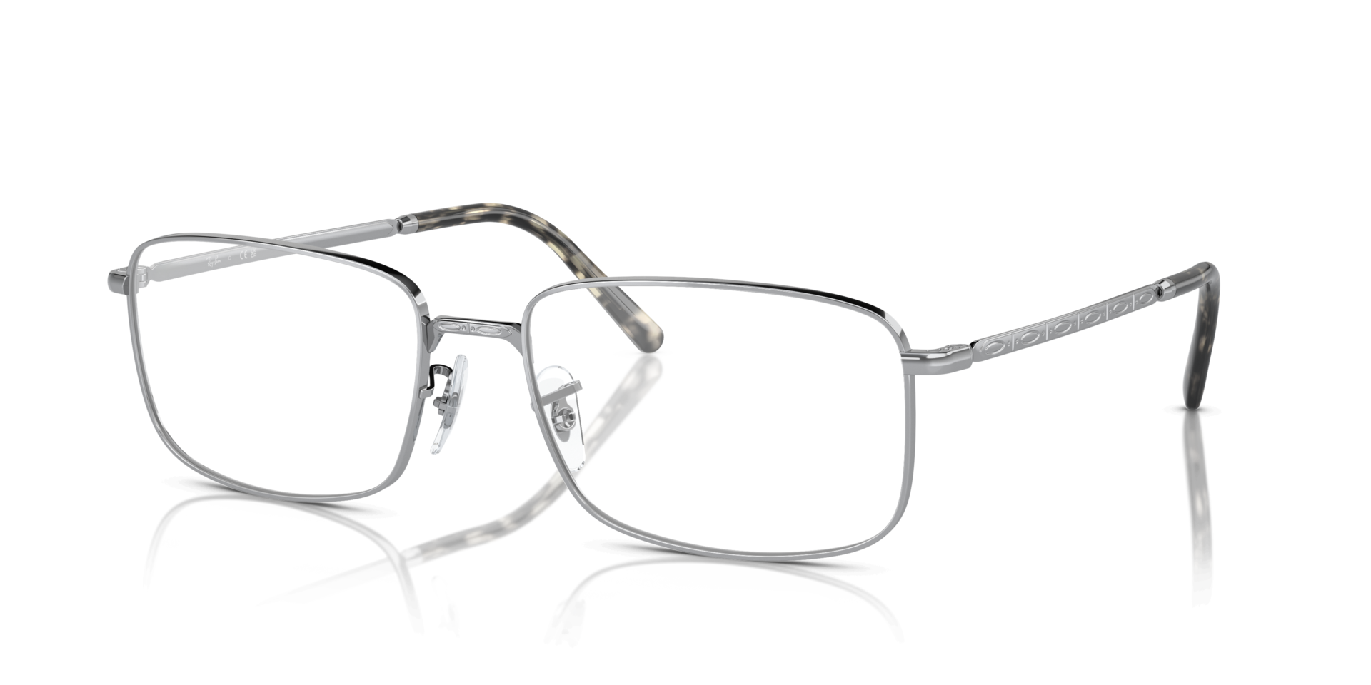 RB3717V Silver MetalEyeglass Frames for Glasses Direct, Angle View