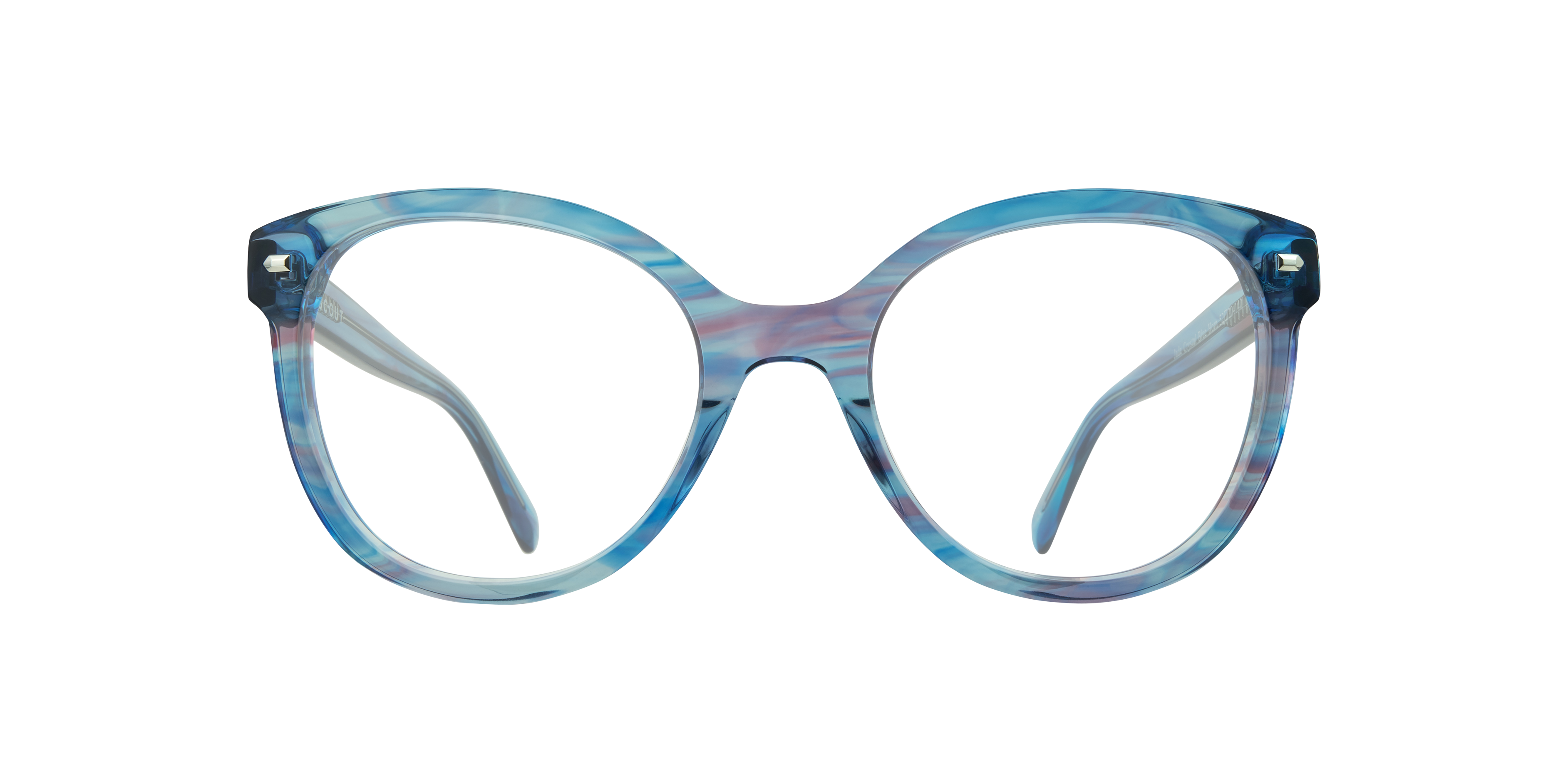 Jade Crystal Blue Horn AcetateSunglass Frames for Glasses Direct, Front View