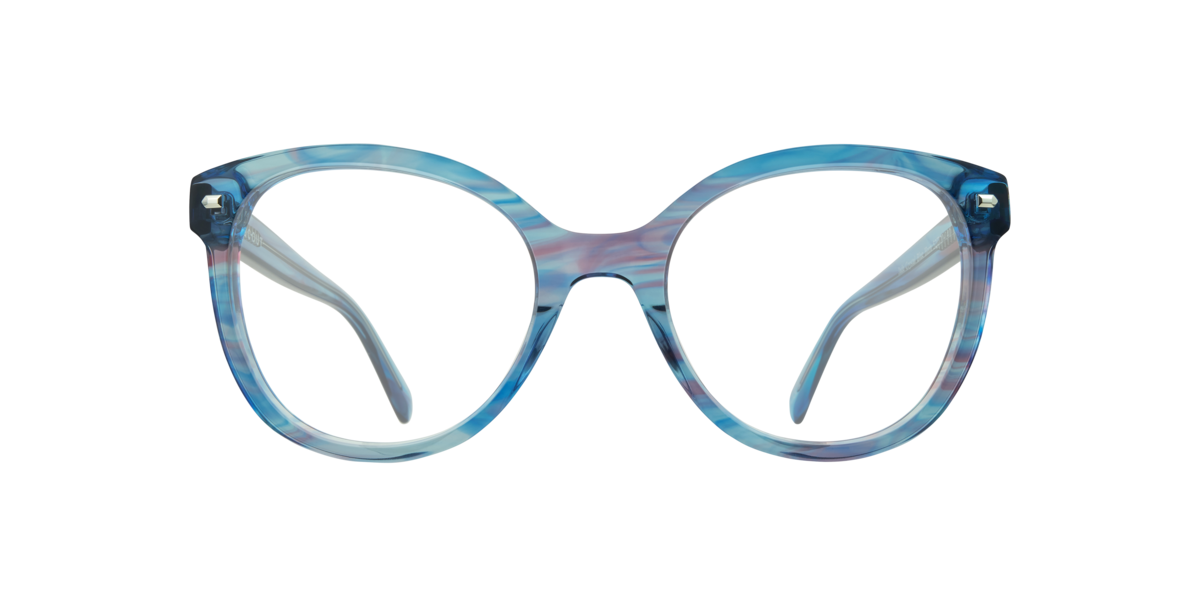 Crystal Blue Horn cat-eye Acetate eyeglasses Online - Full Rim - Jade
