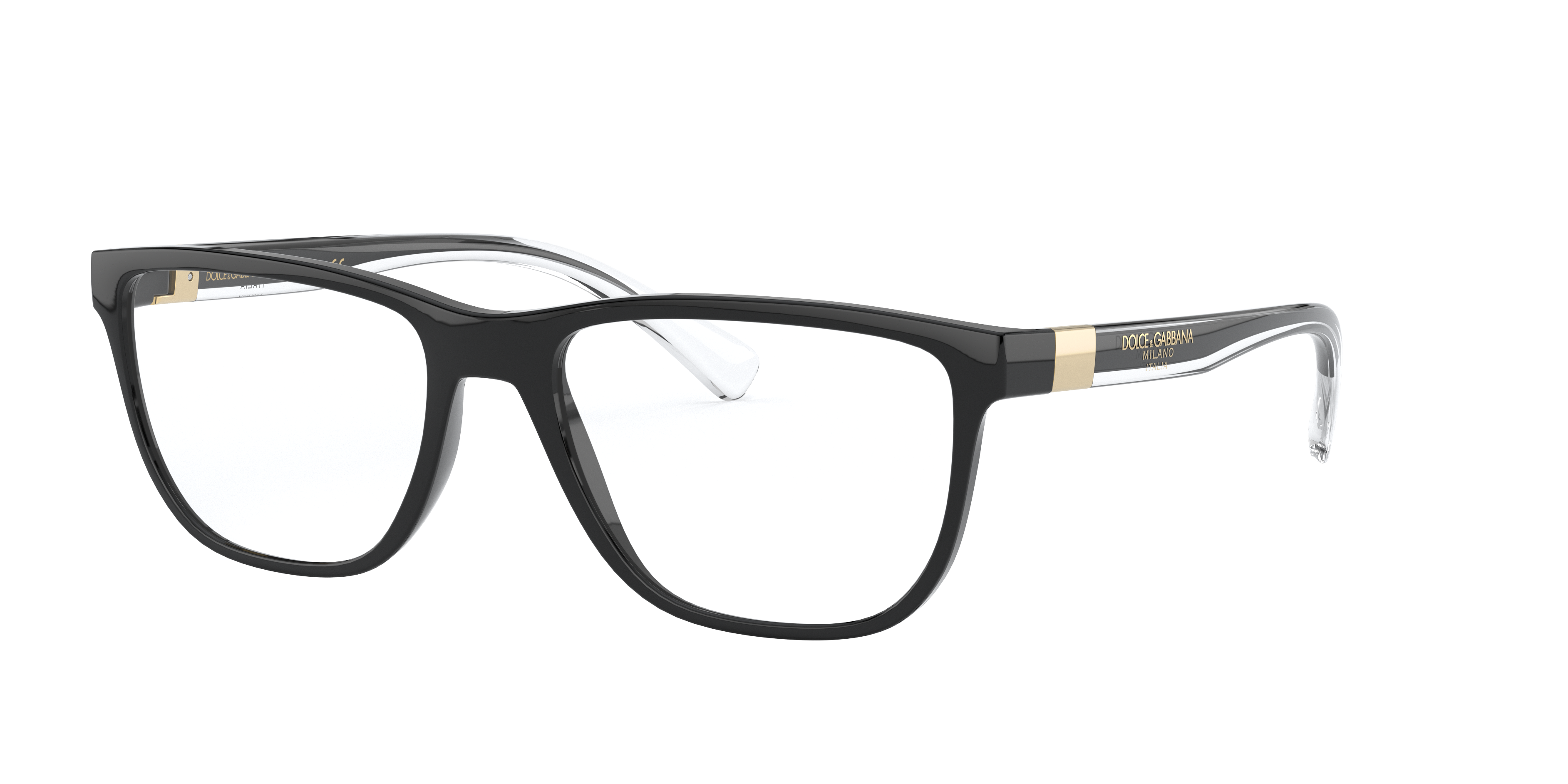 DG5053 Black PlasticEyeglass Frames for Glasses Direct, Angle View