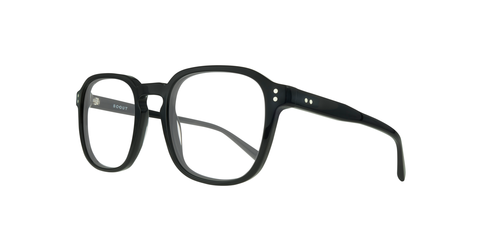Luca Black AcetateEyeglass Frames for Glasses Direct, Angle View