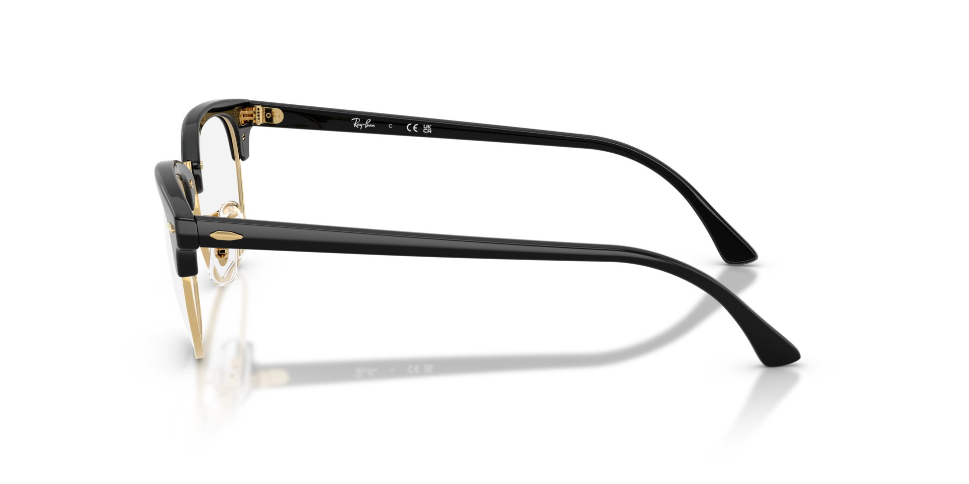 RB5154 Black & Gold AcetateEyeglass Frames for Glasses Direct, Side View