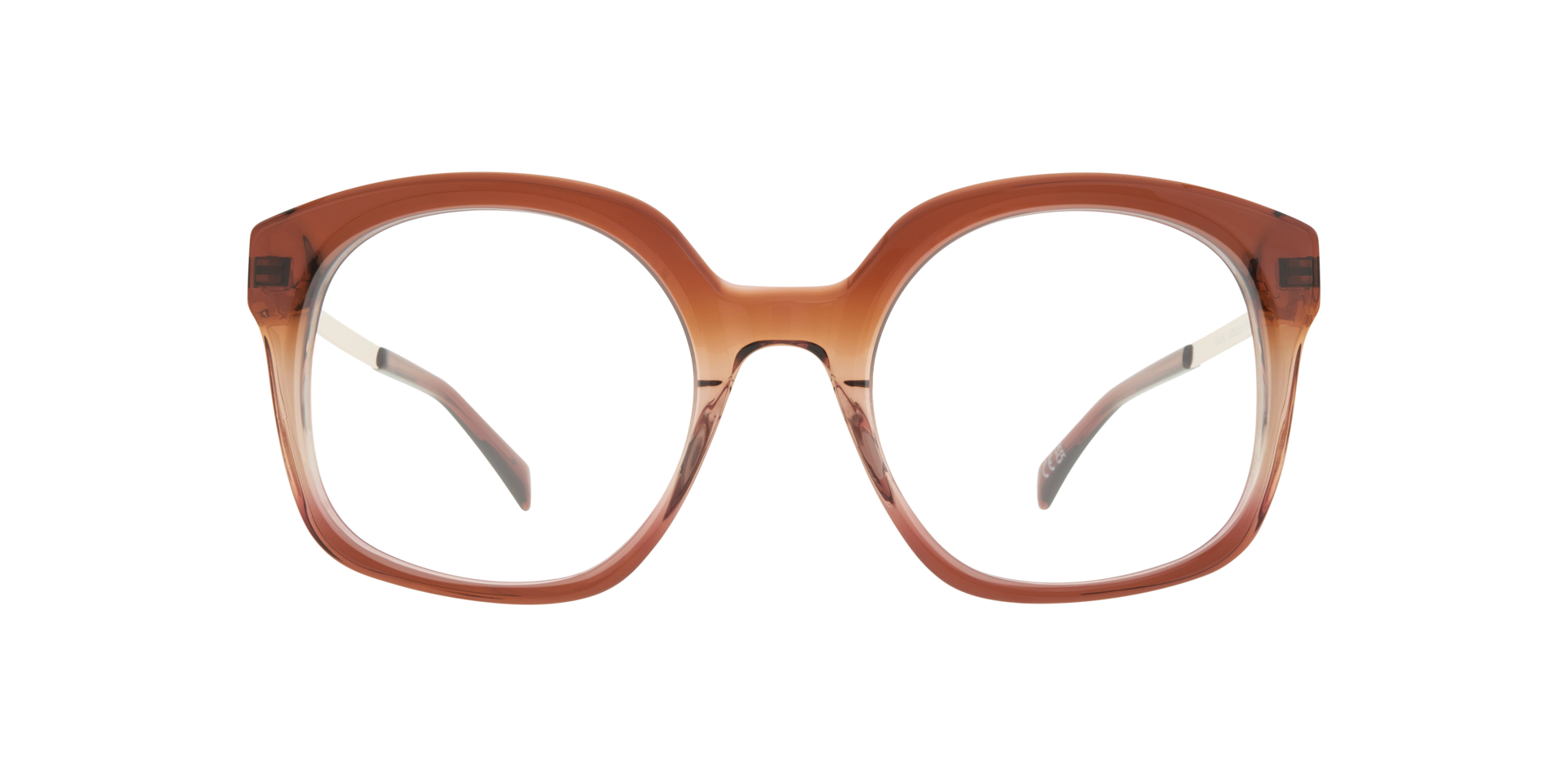 Keira Gradient Pink & Gold AcetateEyeglass Frames for Glasses Direct, Front View