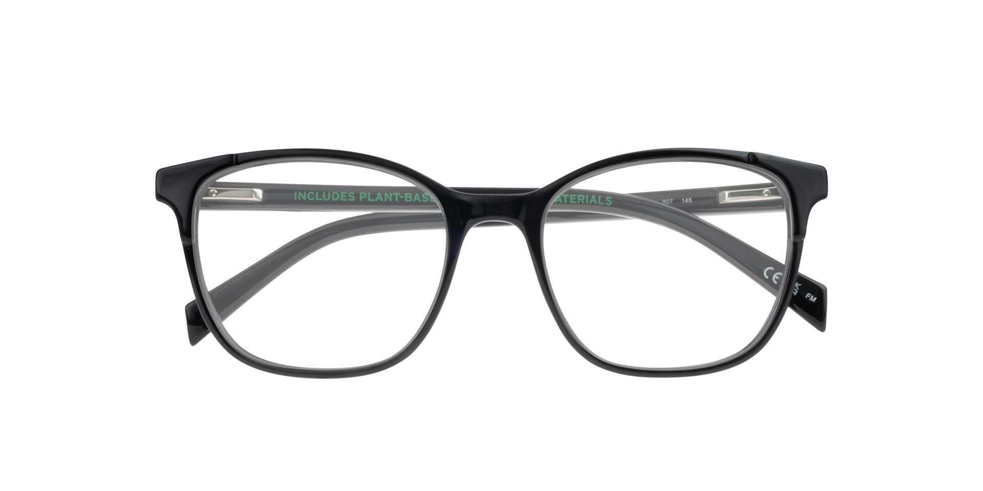 LV 1053 Black PlasticEyeglass Frames for Glasses Direct, Closed View