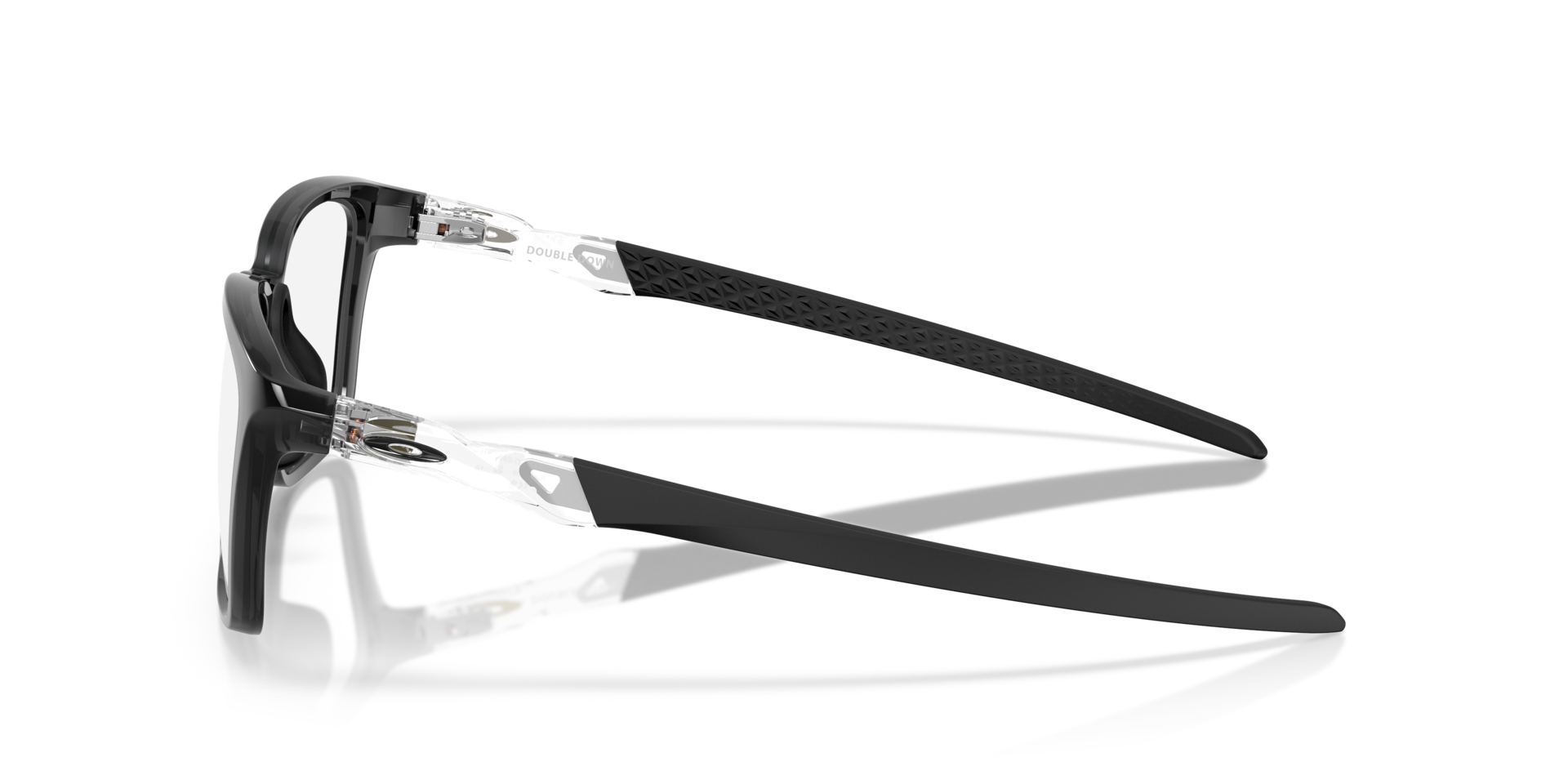 Double Down Black Ink PlasticEyeglass Frames for Glasses Direct, Side View