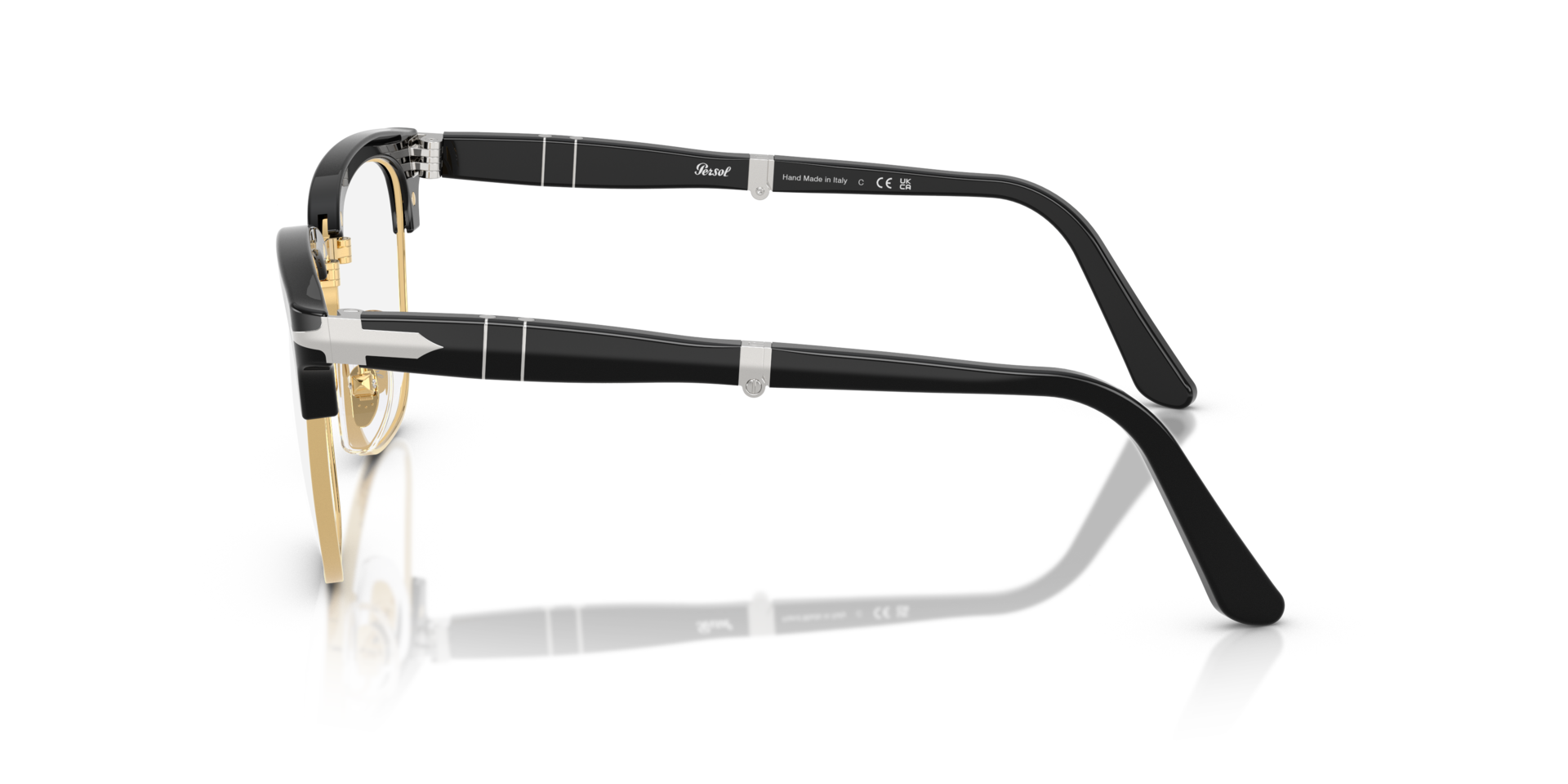 PO3375V Black AcetateEyeglass Frames for Glasses Direct, Side View